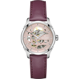 Hamilton Jazzmaster Skeleton Lady Auto Pink on Leather 36mm