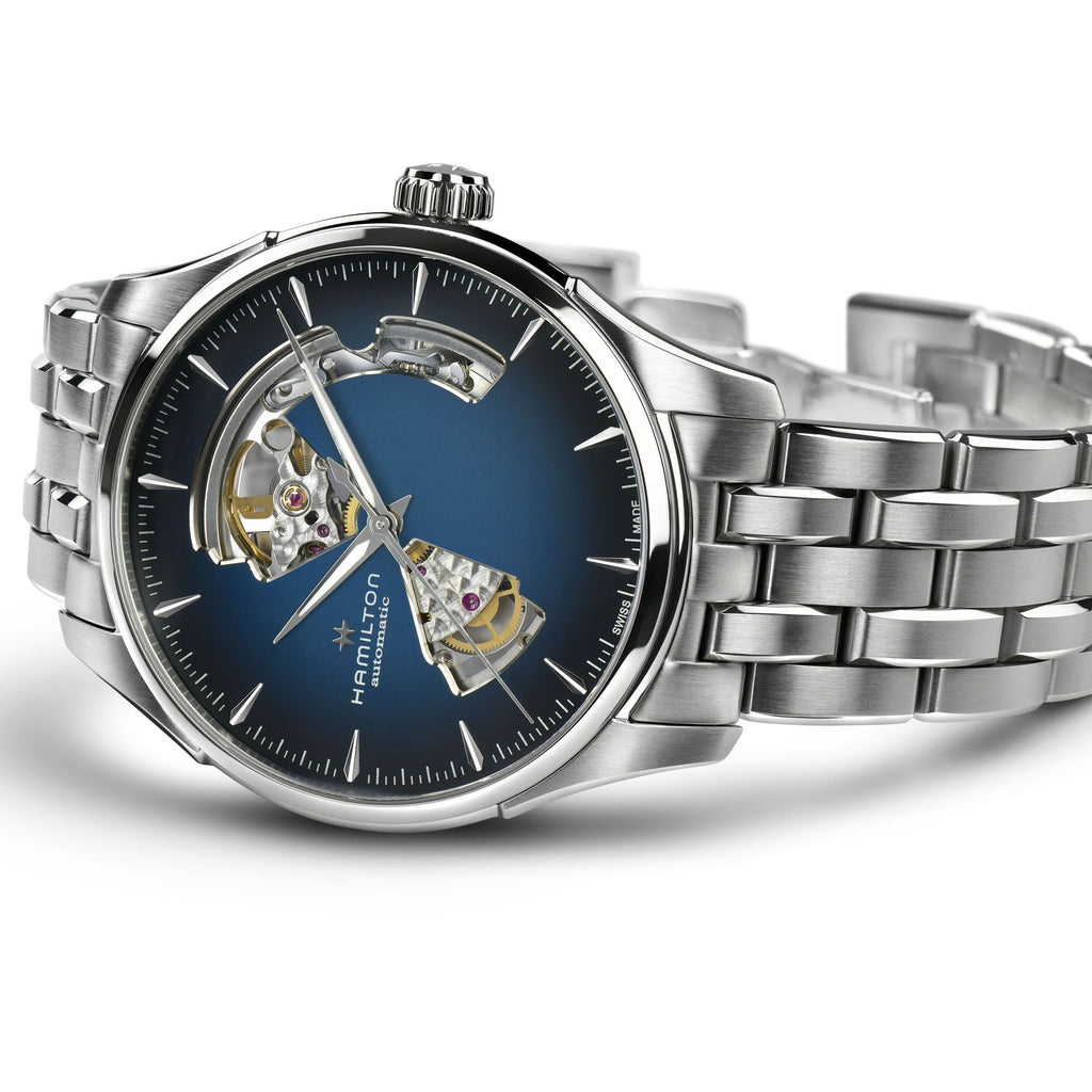 Hamilton Jazzmaster Open Heart Blue Auto on Bracelet 40mm