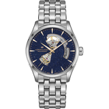 Hamilton Jazzmaster Open Heart Midnight Blue with Gold Dust Auto on Bracelet 42mm