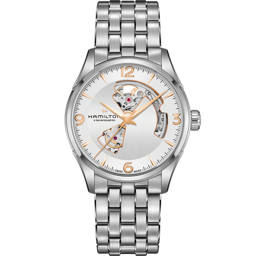 Hamilton Jazzmaster Open Heart Silver Auto on Bracelet 42mm