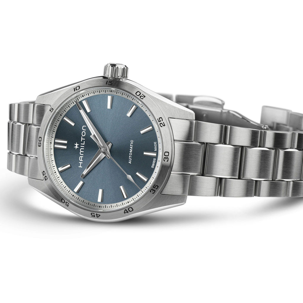 Hamilton Jazzmaster Performer Auto Blue on Bracelet 34mm