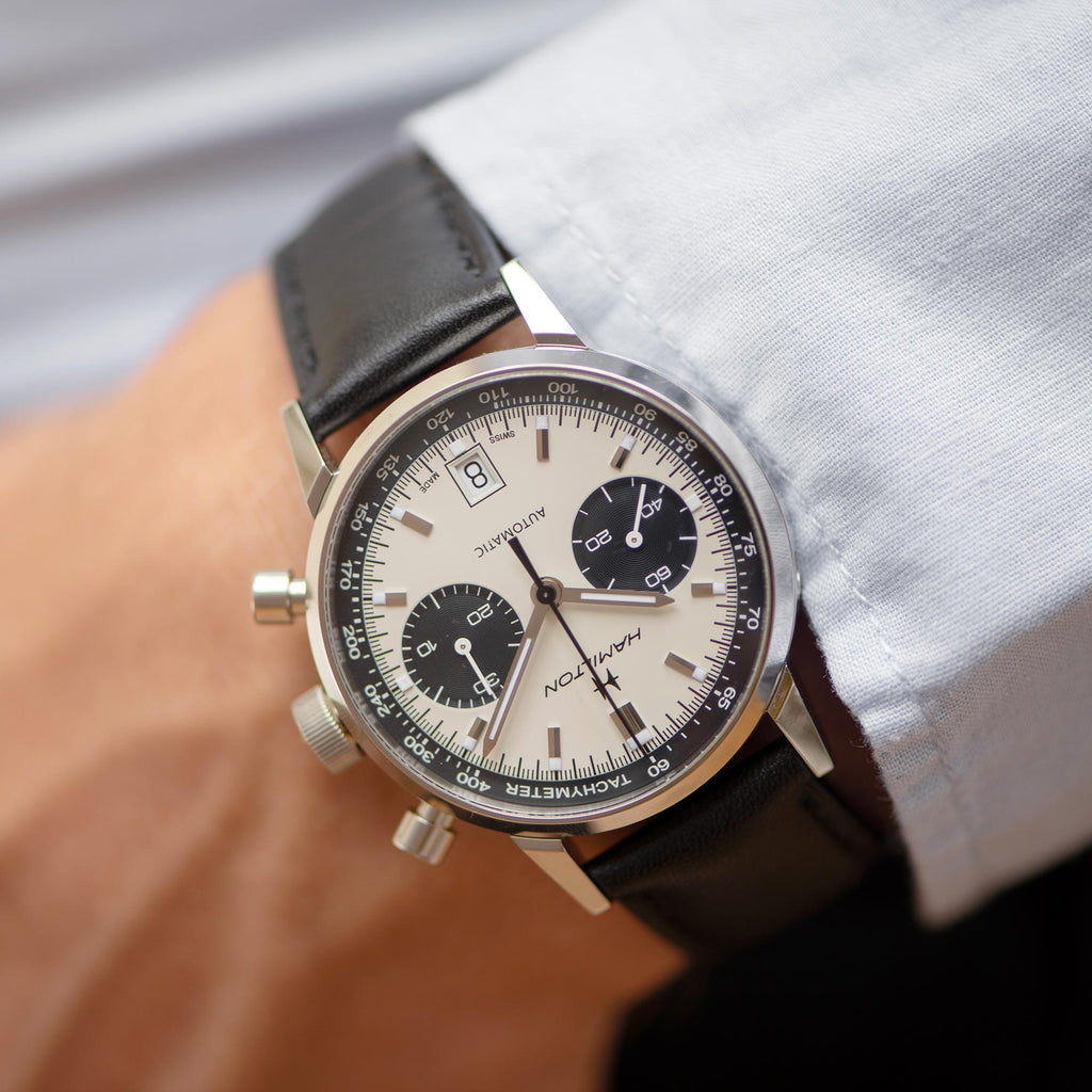 Hamilton American Classic Intra-Matic Auto Chrono on Leather