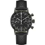 Hamilton American Classic Intra-Matic Auto Chrono on Leather Full Black PVD