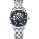 Hamilton Jazzmaster Skeleton Blue Auto on Bracelet 40mm