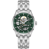 Hamilton Jazzmaster Open Heart Green Auto on Bracelet 40mm