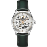 Hamilton Jazzmaster Skeleton Auto White on Leather 40mm