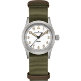Hamilton Khaki Field Quartz 33mm White on Green Nato