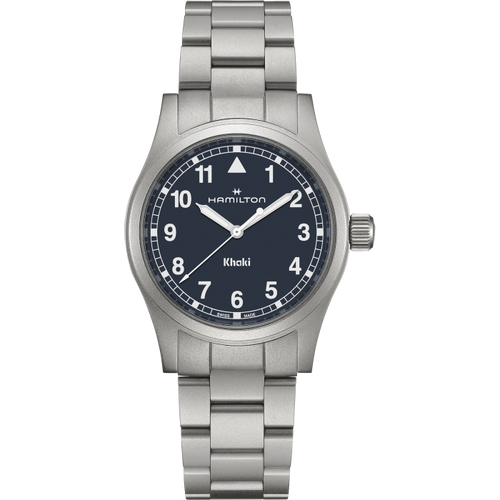 Hamilton Khaki Field Quartz 38mm Blue on Bracelet