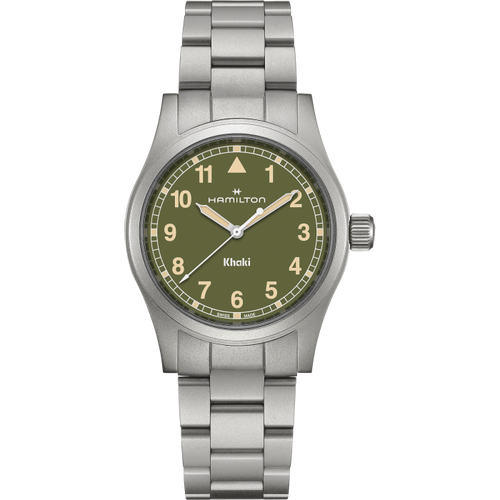 Hamilton Khaki Field Quartz 38mm Green on Bracelet