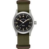 Hamilton Khaki Field Quartz 38mm Black on Green Nato