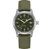 Hamilton Khaki Field Mechanical Green on Canvas Strap