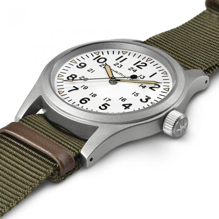 Hamilton Khaki Field Mechanical White 38mm on Nato