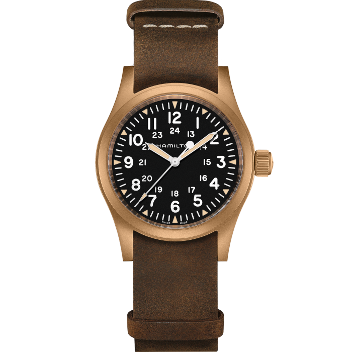 Hamilton Khaki Field Mechanical Bronze on Leather