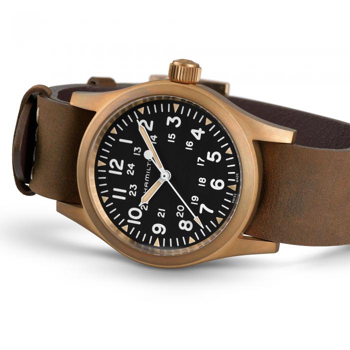 Hamilton Khaki Field Mechanical Bronze on Leather