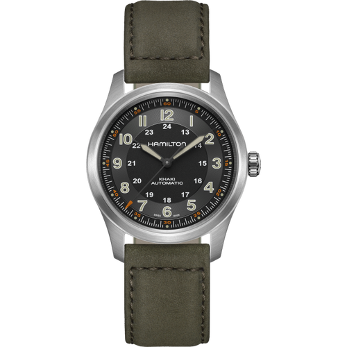 Hamilton Khaki Field Titanium Auto on Leather Strap