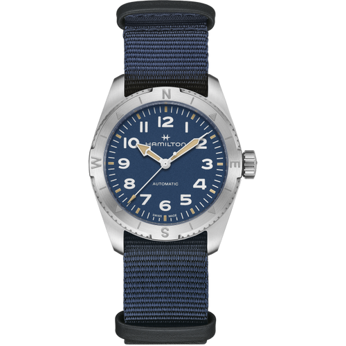 Hamilton Khaki Field Expedition Auto blue on Nato 37mm