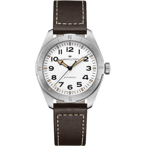 Hamilton Khaki Field Expedition Auto White on Leather 41mm