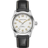 Hamilton Khaki Field White Murph 38mm on leather
