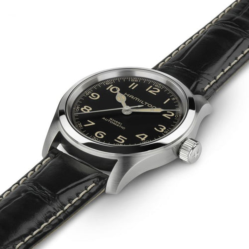 Hamilton Khaki Field Murph 38mm on leather