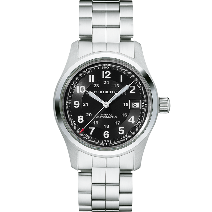 Hamilton Khaki Field Automatic Black 38mm on Bracelet