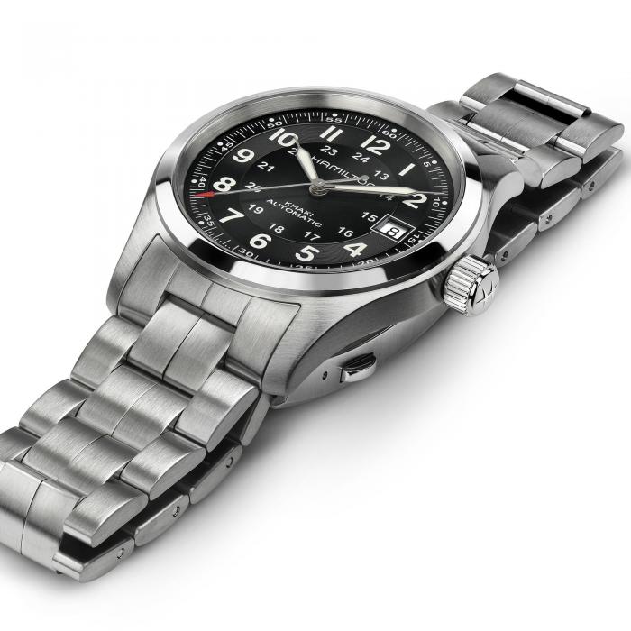 Hamilton Khaki Field Automatic Black 38mm on Bracelet