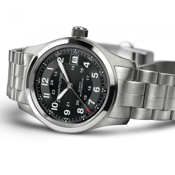 Hamilton Khaki Field Automatic Black 38mm on Bracelet