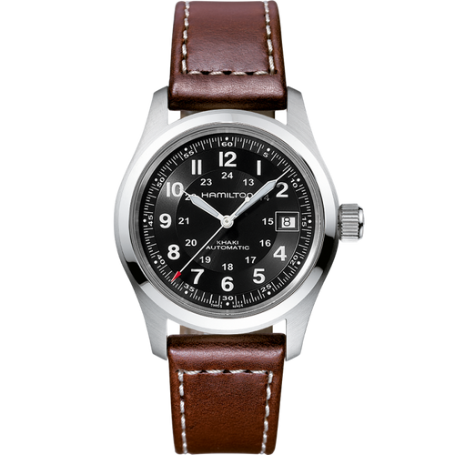 Hamilton Khaki Field Automatic 38mm on Brown Leather