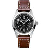 Hamilton Khaki Field Automatic 38mm on Brown Leather