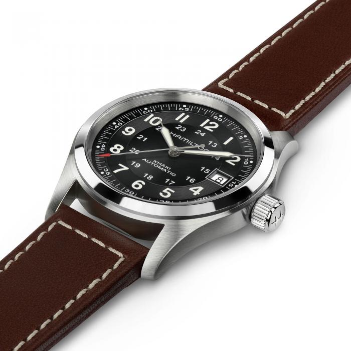 Hamilton Khaki Field Automatic 38mm on Brown Leather
