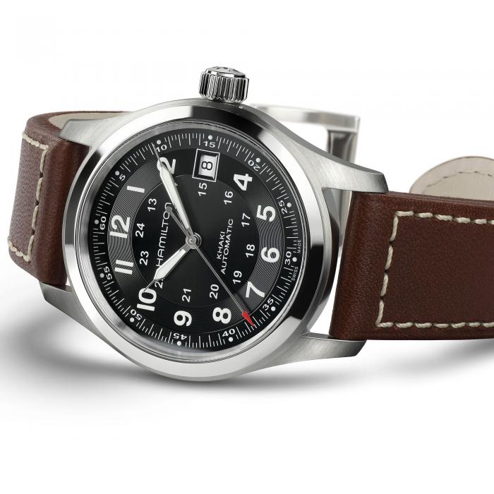 Hamilton Khaki Field Automatic 38mm on Brown Leather