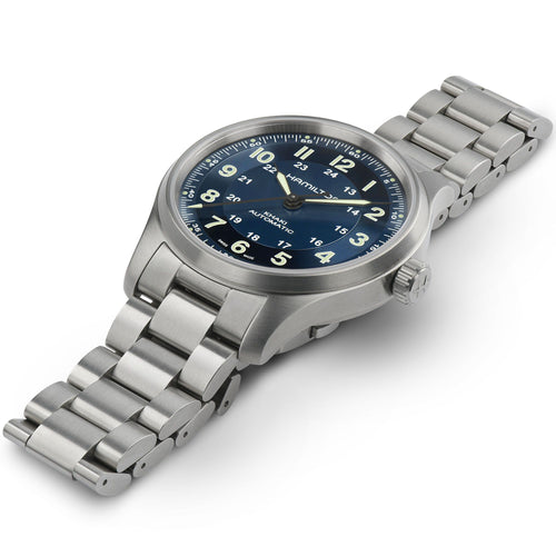 Hamilton Khaki Field Titanium Auto Blue 42mm on Bracelet