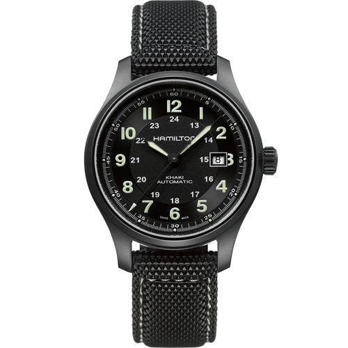Hamilton Khaki Field Titanium Auto 42mm PVD Black