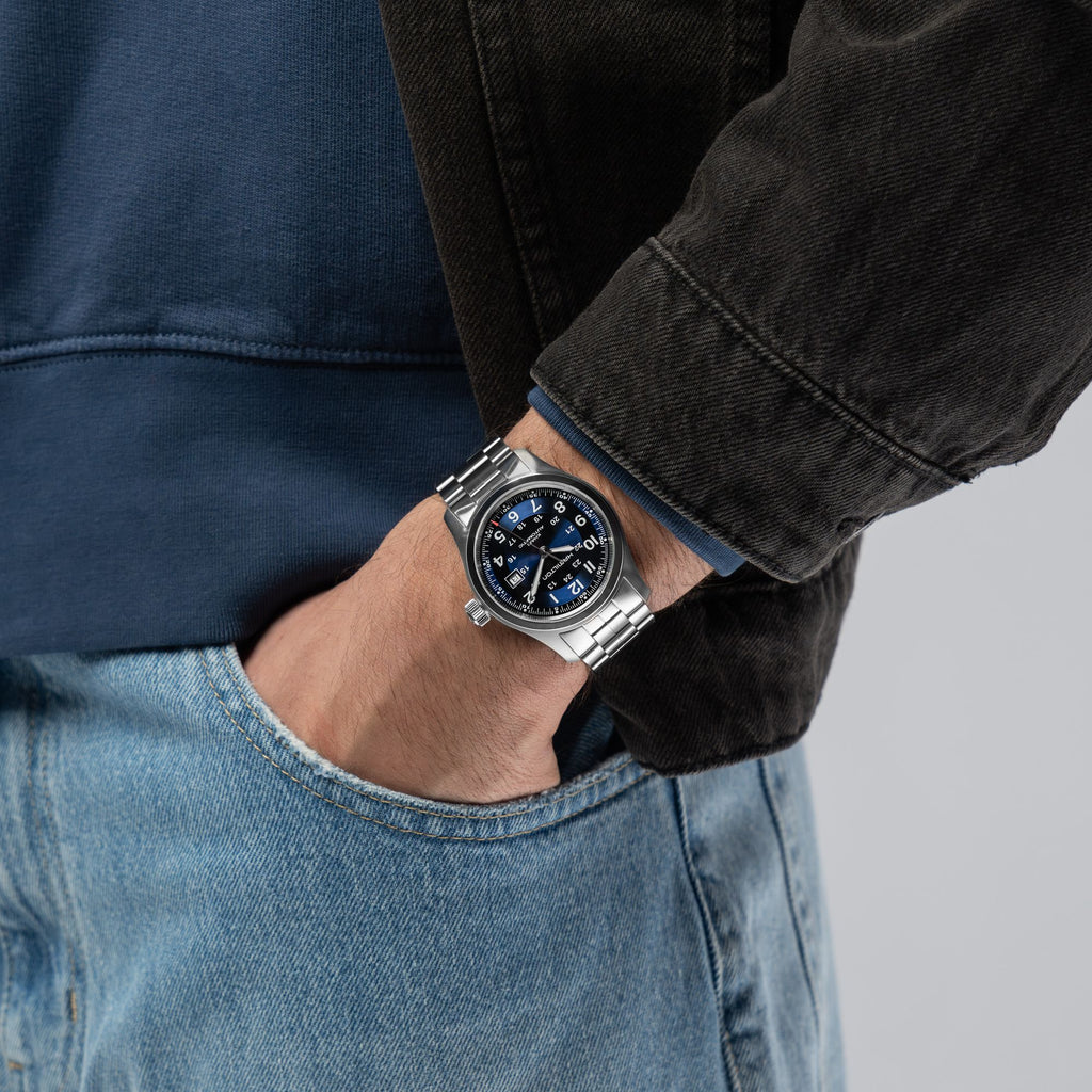 Hamilton Khaki Field Auto Blue 42mm on Bracelet