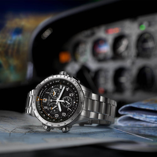 Hamilton Khaki Aviation X-Wind GMT Chrono Quartz on Bracelet
