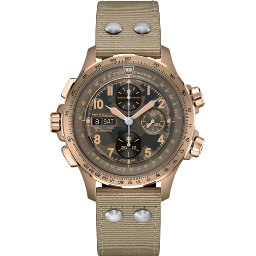 Hamilton Khaki Aviation X-Wind Auto Chrono PVD Beige