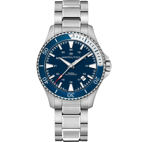 Hamilton Khaki Navy Scuba Auto Blue Bezel on Bracelet 40mm