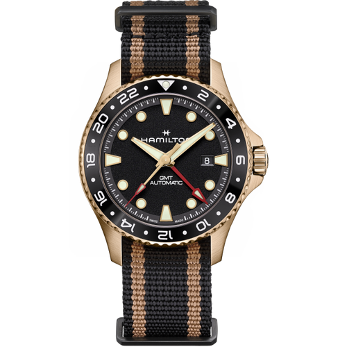 Khaki Navy Scuba Automatic GMT 43mm Bronze on Nato