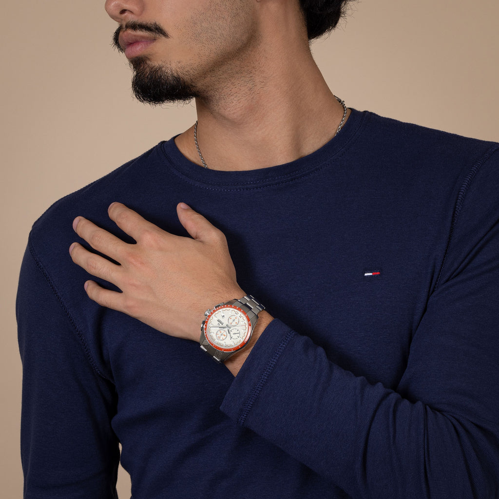 Rado Hyperchrome Automatic Chronograph White Dial Red Bezel