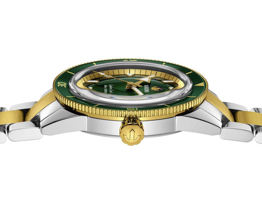 Rado Captain Cook Automatic Green 2 Tones Gold PVD