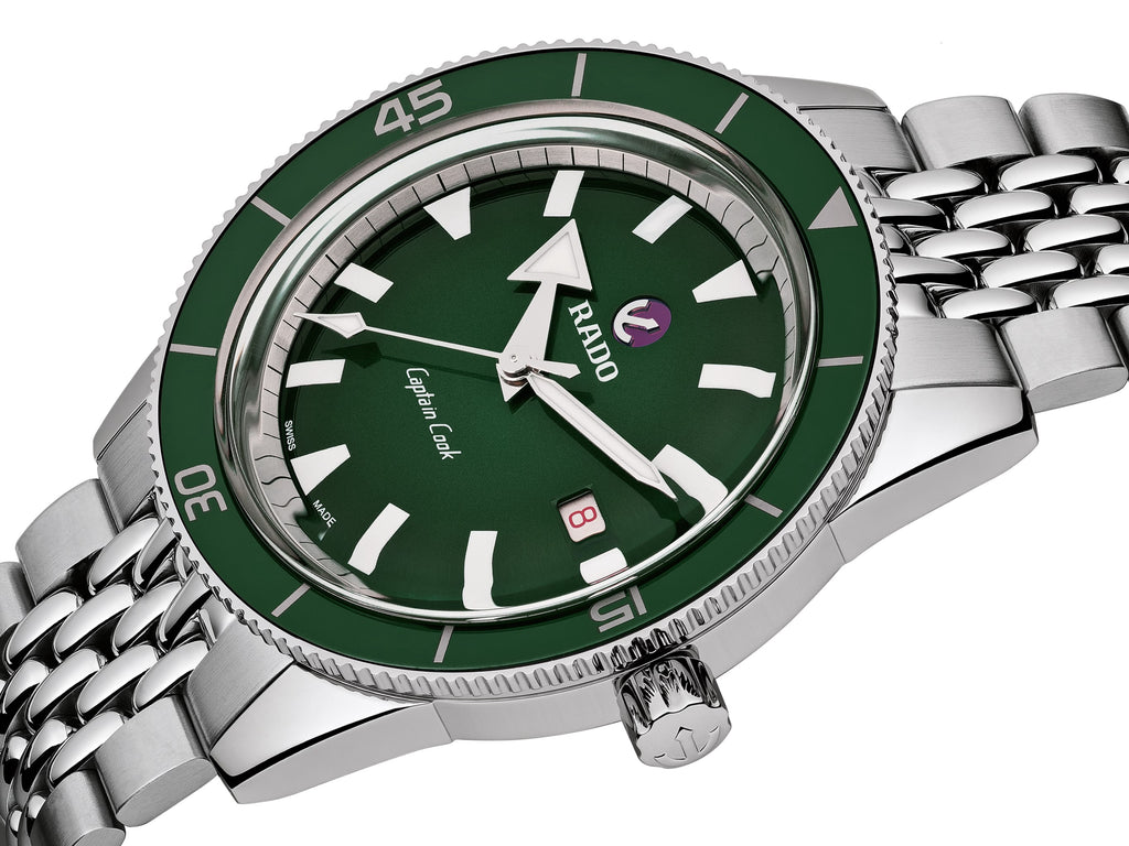 Rado Captain Cook Automatic Green on Steel Bracelet