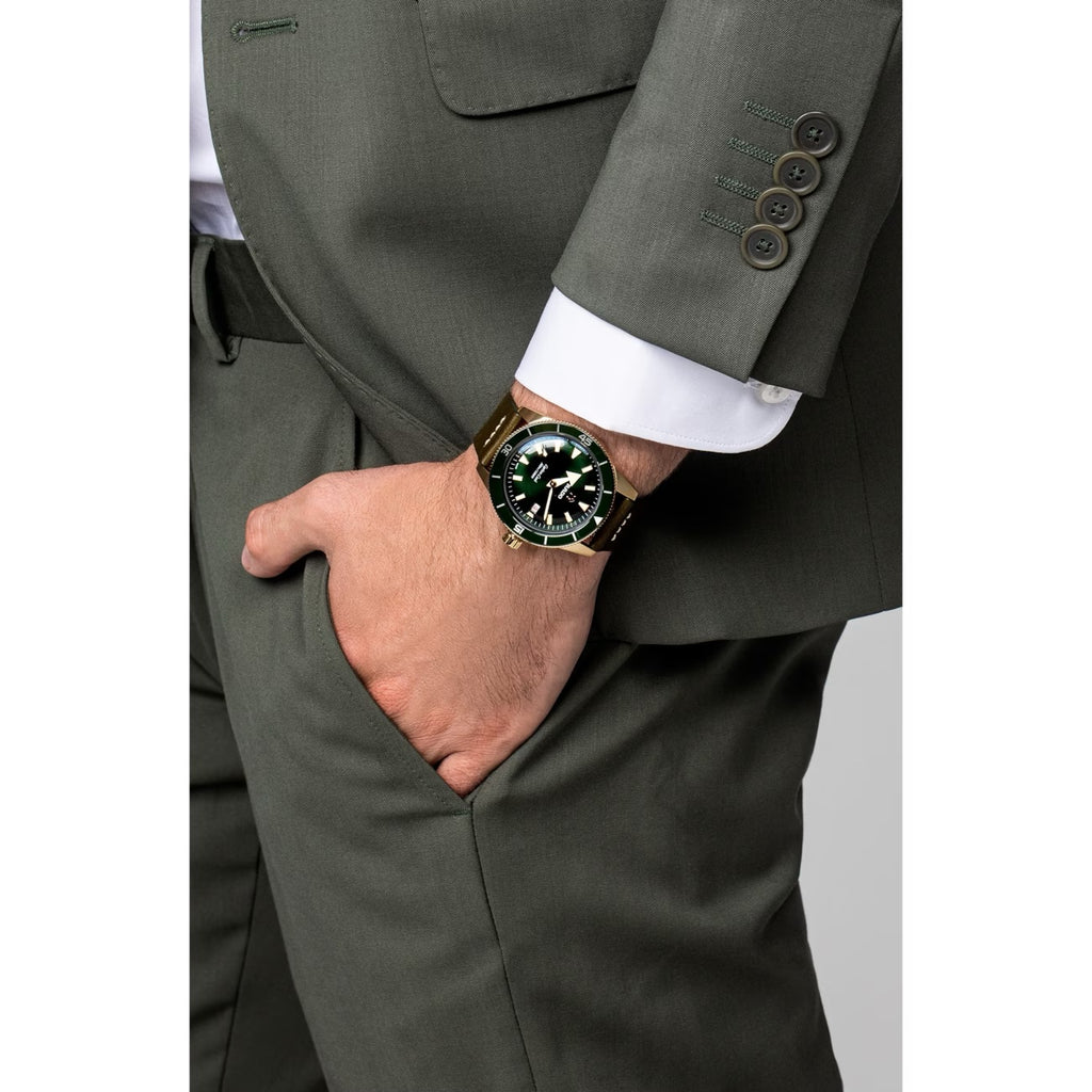 Rado Captain Cook Automatic Bronze Green Dial on Leather
