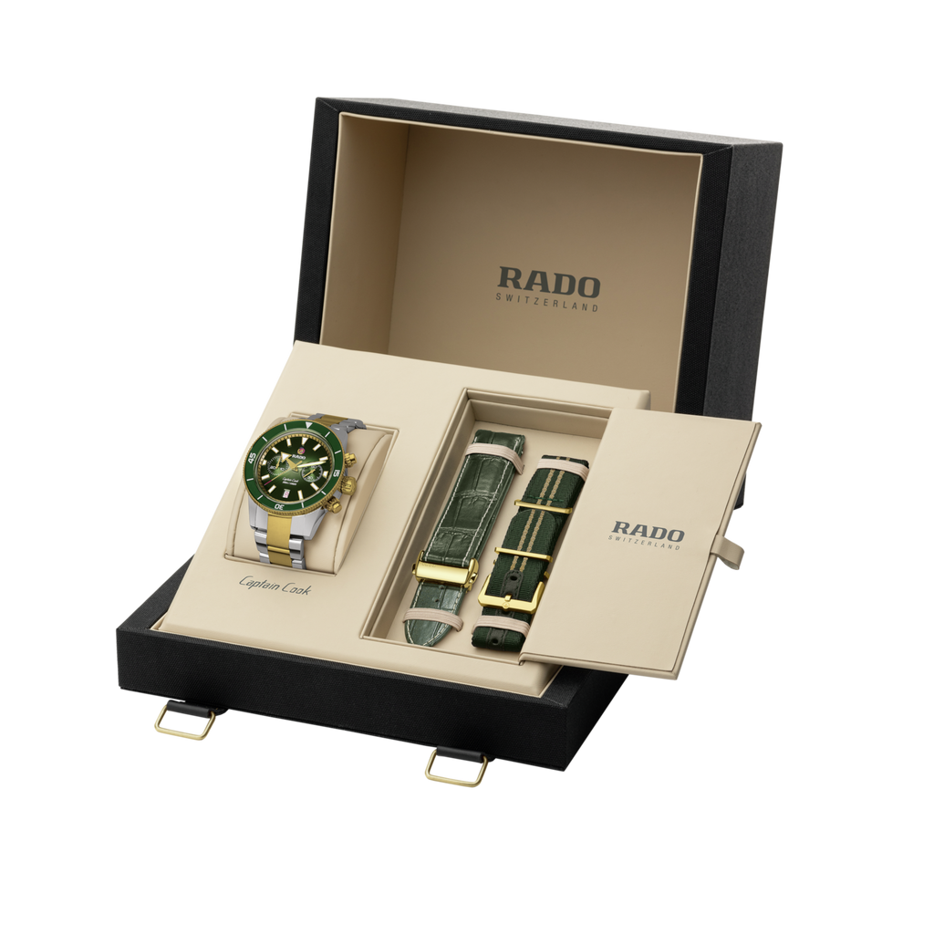 Rado Captain Cook Automatic Chronograph Green 2 Tones