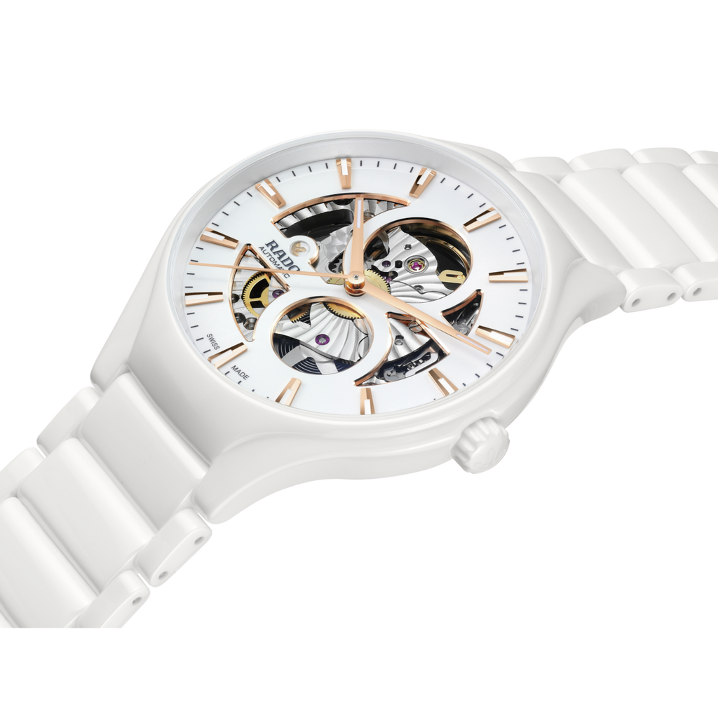 Rado True Round Automatic Open Heart White Ceramic
