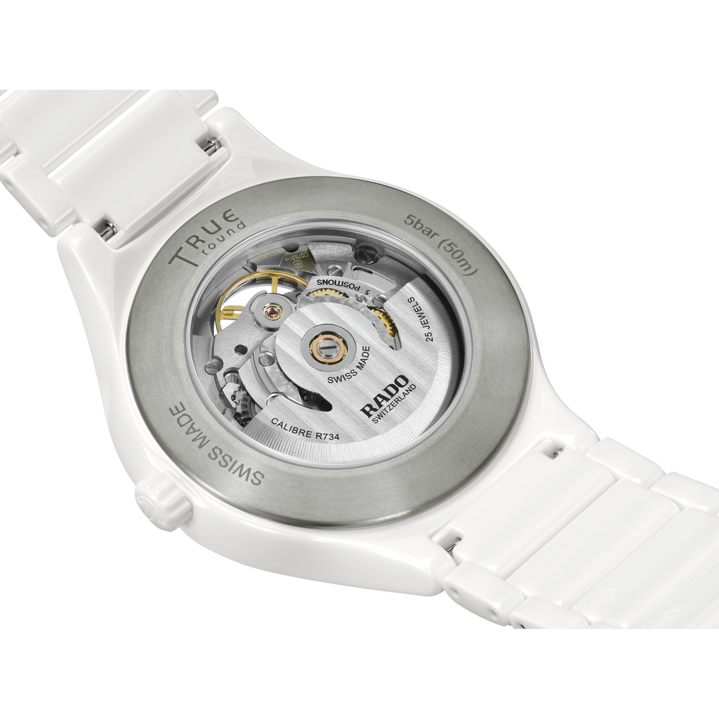 Rado True Round Automatic Open Heart White Ceramic