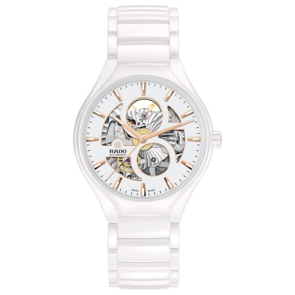 Rado True Round Automatic Open Heart White Ceramic