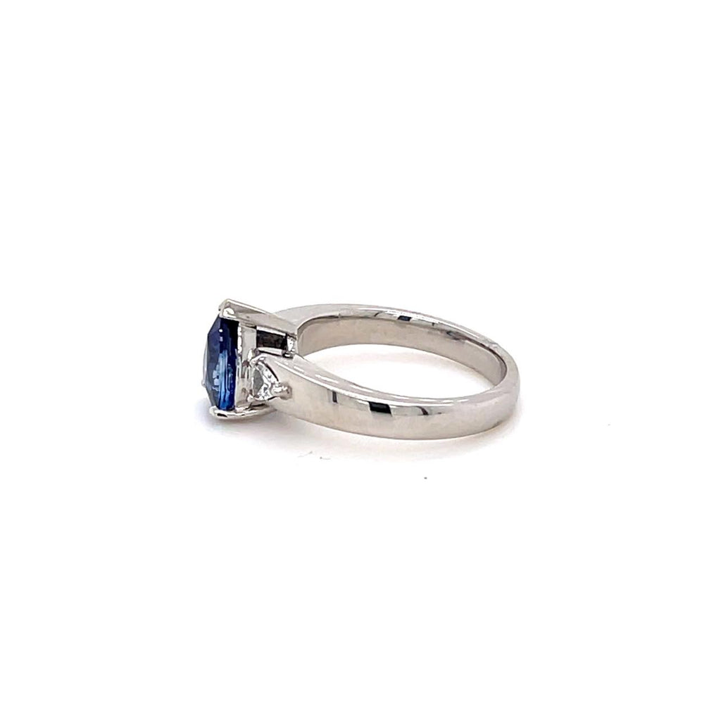 Pear Shaped Sapphire and Diamond Ring