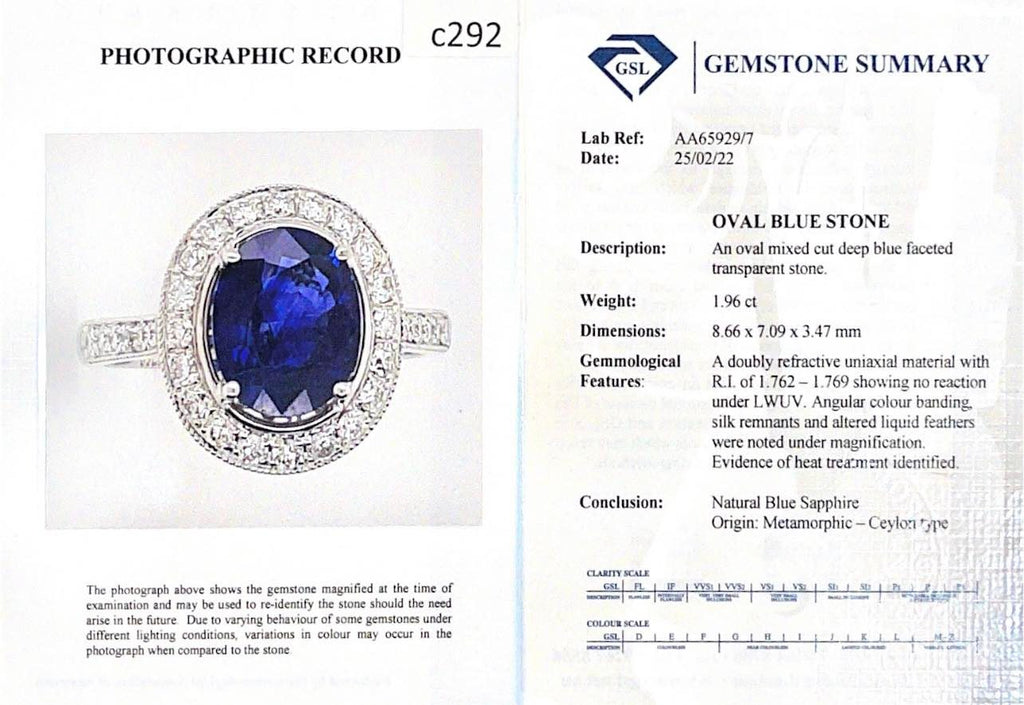 Ceylon Sapphire and Diamond Ring