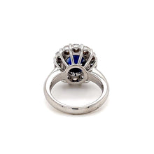 Load image into Gallery viewer, Royal Blue Sri Lanka Sapphire and Diamond Ring -GRS certified