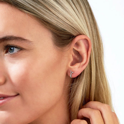 Blush Tillie Earrings with pink diamonds from the Argyle mine and White Diamonds