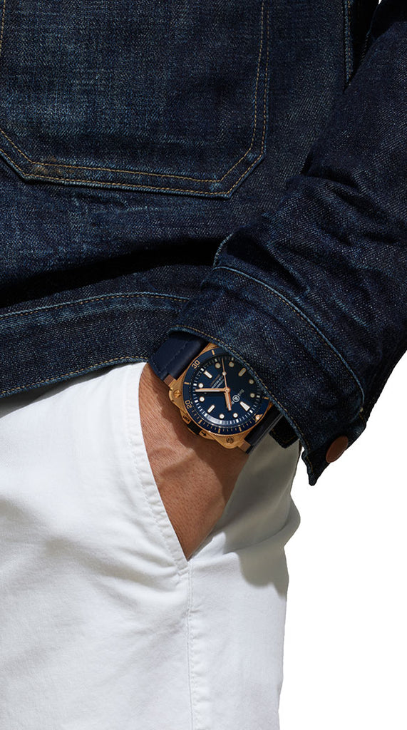 BELL & ROSS BR 03-92 DIVER BRONZE BLUE LIMITED EDITION
